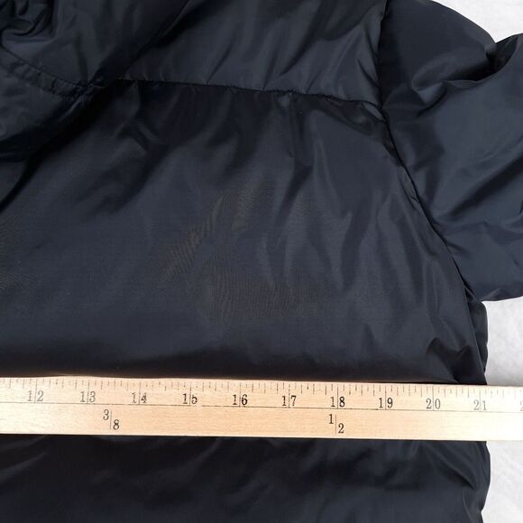 Lempelius Down Jacket Womens Large Blue Quilted Puffer Removable Fur Trim Hooded - Picture 13 of 16